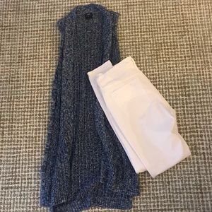 NWOT Open Vest in Blue Twist